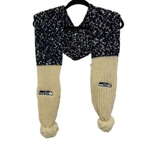 NFL‎ Seattle Seahawks Pom Pom Knit Scarf Football UNISEX